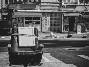 Chair, Street, Grey 