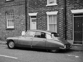 Old School Car, Terraced House, Grey 